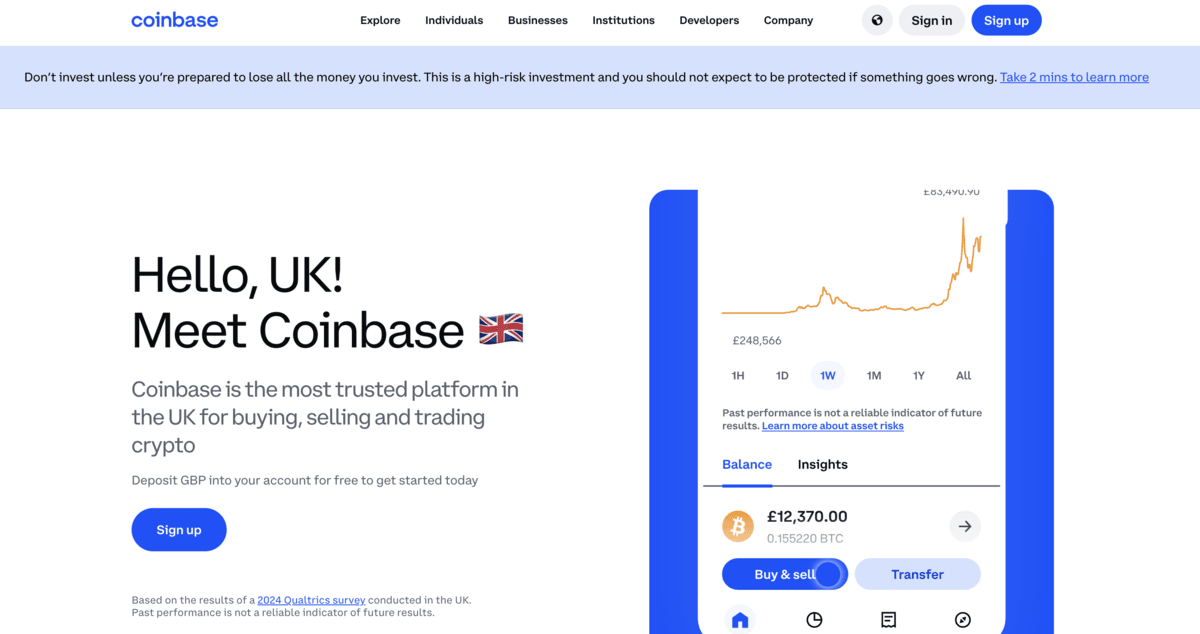 page coinbase